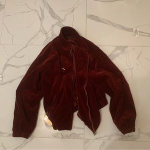 Red corduroy vest jacket large